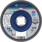 Bosch accessoires x-lock disque à lamelles coudé, plastique ø125mm, g 60, x571, idéal pour le métal - 2608621768 - afbeelding 1