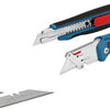 Bosch bleu 1600a016bm | 2 pièces | ensemble de couteaux | couteau pliant universel et couteau de coupe professionnel - 1600a016bm