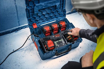 Bosch bleu 18v 8.0ah batterie de démarrage ensemble exba18v-80 2-320 | 2x exba18v-80 + chargeur exal18v2-320 - 1600a0373x