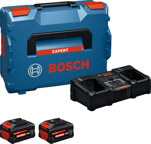 Bosch bleu 18v 8.0ah batterie de démarrage ensemble exba18v-80 2-320 | 2x exba18v-80 + chargeur exal18v2-320 - 1600a0373x
