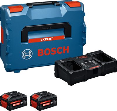Bosch bleu 18v 8.0ah batterie de démarrage ensemble exba18v-80 2-320 | 2x exba18v-80 + chargeur exal18v2-320 - 1600a0373x