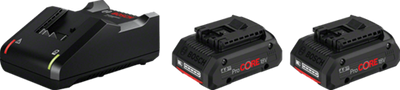 Kit de démarrage de batterie Bosch batteries procore 18v 8,0ah + chargeur