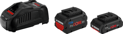 Kit de démarrage Bosch bleu 18v avec 2 batteries | 1x procore18v 5.5ah + 1x procore18v 4.0ah + chargeur gal 1880 cv - 1600a0214a