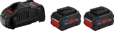 Kit de démarrage de batterie Bosch batteries procore 18v 5,5ah + chargeur