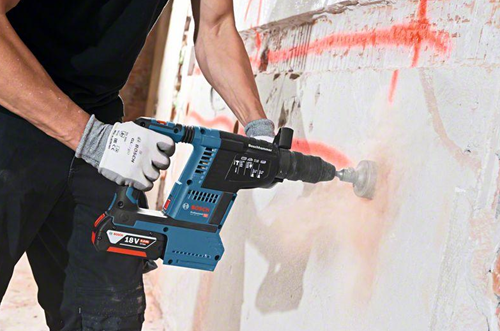 Ensemble combiné 3 pièces Bosch bleu perceuse-visseuse sans fil GSR 18V-65, marteau perforateur GBH 18V-26, meuleuse d'angle GWS 18V-11, 2x GBA 18V 5,0Ah-5,5Ah - 0615A500aj