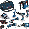Trousse à outils Bosch bleu 8 18v | pack combo 4 x 5,0ah + chargeur | en sachet - 0615a5004a