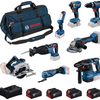 Trousse à outils Bosch bleu 8 18v | pack combo 4 x 5,0ah + chargeur | en sachet - 0615v00061