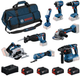 Trousse à outils Bosch bleu 8 18v | pack combo 4 x 5,0ah + chargeur | en sachet - 0615v00061