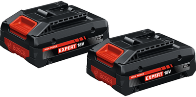 Jeu de batteries bleues Bosch exba18v-40 | 18 V 4,0 Ah | 2 pièces - 1600a03738