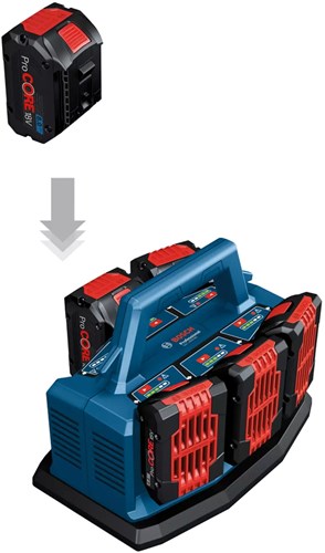 Chargeur Bosch bile bleue 18v6-80 | pour 6 piles | 8a | 1600a01h9l | - 1600a01h9l