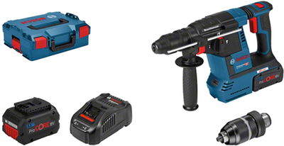 Marteau perforateur sans fil Bosch GBH 18V-26 F C G en L-Boxx avec 2 batteries 5,5 Ah - 061191000F