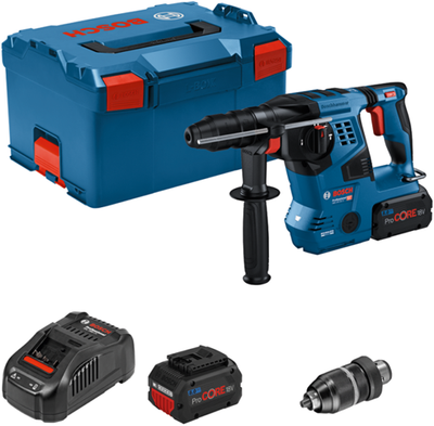 Bosch bleu gbh 18v-28 cf | Marteau perforateur à batterie 18v sds-plus 3.3j en l-boxx 238 (2x batterie procore 8.0ah + chargeur) - 0611921002