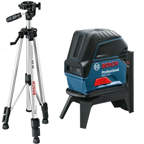 Laser ligne professionnel Bosch bleu gcl 2-15 + trépied bt 150 - 06159940fv