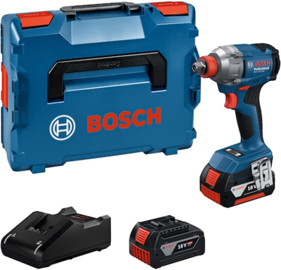 Clé à chocs sans fil Bosch blue gdx 18v-285 | comprenant 2x GBA 18v 4.0 ah chargeur gal 18v-40 - 06019n2102
