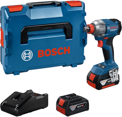 Clé à chocs sans fil Bosch blue gdx 18v-285 | comprenant 2x GBA 18v 4.0 ah chargeur gal 18v-40 - 06019n2102