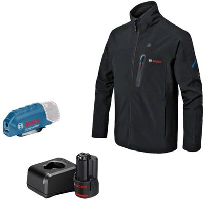 Bosch bleu ghj 12 + 18v xa | veste chauffante 3xl | 1 batterie 2,0 Ah + chargeur 06188000g2