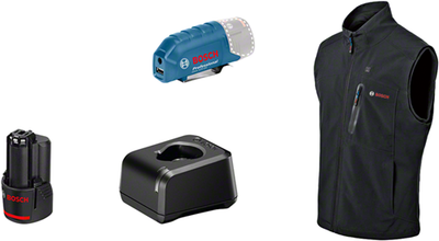 Bosch bleu ghv 12 + 18v xa | gilet chauffant l | y compris chargeur de batterie - 06188000g6