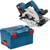 Scie circulaire professionnelle sans fil Bosch blue gks 18v-57 g | Batterie Li-Ion 5,0 Ah | en l-boxx - 06016a2100
