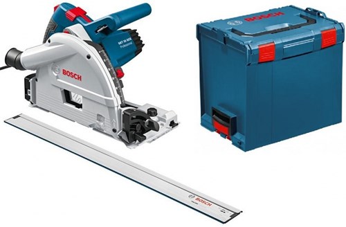 Scie plongeante Bosch bleue gkt 55 gce | + Rail de guidage 1,6 m | en l-boxx - 0601675002