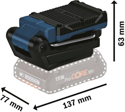 Lampe de poche à batterie Bosch gli 18v nue