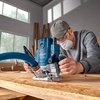 Routeur Bosch bleu gof 20-12 | y compris clé, guide parallèle, 2x pinces, 2x adaptateurs anti-poussière, guide à rouleaux - 0601627221