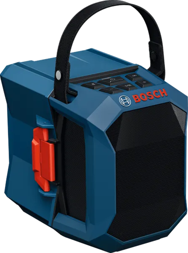 Haut-parleur à batterie Bosch bleu GPB 18V-1C | y compris poignée de transport et couvercle de batterie | sans batterie ni chargeur - 06014a7001