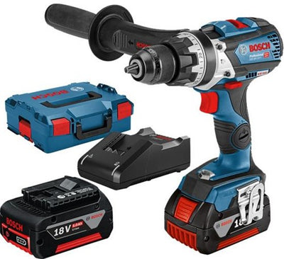 Bosch bleu gsb 18v-110 c professionnel | perceuse à percussion sans fil | 2x 18v 5.0ah li-ion dans l-boxx - 06019g030d