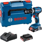 Visseuse et perceuse à percussion sans fil Bosch GSB 18V-45 bleue | 2 batteries 2,0 Ah + chargeur | en l-boxx - 06019k3303 - afbeelding 1