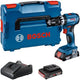 Visseuse et perceuse à percussion sans fil Bosch GSB 18V-45 bleue | 2 batteries 2,0 Ah + chargeur | en l-boxx - 06019k3303