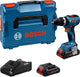 Bosch bleu gsb 18v-65 perceuse visseuse à percussion sans fil | comprenant 2x chargeur procore18v 4,0 ah gal 18v-40 - 06019n3306