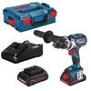 Bosch blue gsr 18v-110 c - Set perceuse/tournevis sur batterie li-ion 18v (batterie 2x4,0ah) en l-boxx - 06019g010a