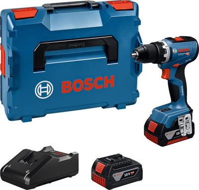 Bosch perceuse-visseuse sans fil bleue gsr 18v-65 | 18v | y compris chargeur rapide gal 18v-40 2x batterie gba 5.0ah - 06019n3203