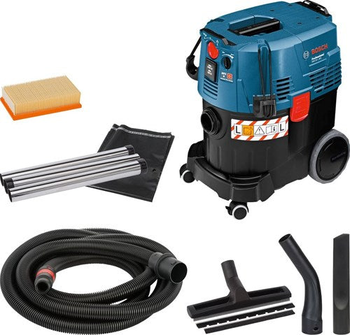 Bosch bleu RTM 55-225 | ponceuse à long cou | 550w | Aspirateur afc 215 mm + gaz 35 l - 0615a5004p