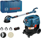 Bosch bleu RTM 55-225 | ponceuse à long cou | 550w | Aspirateur afc 215 mm + gaz 35 l - 0615a5004p