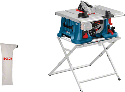 Bosch bleu gts 18v-216 | scie à table sans fil | biturbo | corps | sans chargeurs de batteries | avec table de travail - 0601b44002