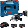 Meuleuse d'angle sans fil Bosch blue gws 18v-11 | comprenant 2x chargeur GBA 18v 5,0 ah gal 1880 cv - 06019n4103
