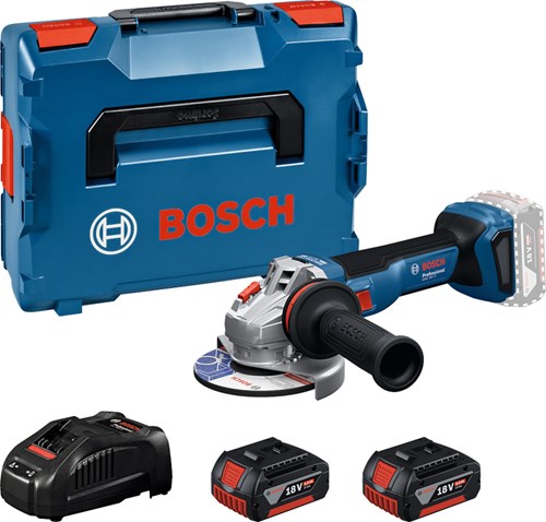 Meuleuse d'angle sans fil Bosch blue gws 18v-11 | comprenant 2x chargeur GBA 18v 5,0 ah gal 1880 cv - 06019n4103