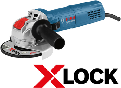 Meuleuse d'angle Bosch bleue gwx 750-125 | x-verrouillage | 125 mm | 750w-06017c9100