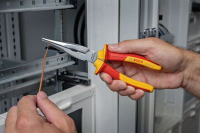 Pince à bec effilé bleue Bosch vde - 1600a02ne3
