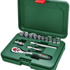 Bosch jeu de cliquets vert 1 4 14 pièces - 1600a02by0