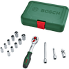 Bosch jeu de cliquets vert 1 4 14 pièces - 1600a02by0