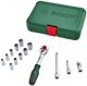 Bosch jeu de cliquets vert 1 4 14 pièces - 1600a02by0