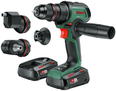Perceuse sans fil Bosch green advanceddrill 18v-80 quicksnap | 45 minutes. chargeur (déjà 18v-44) et 2x batteries li-ion 18 v (2,5 ah)) - 06039e2004