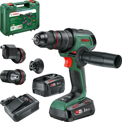 Imp bosch vert advancedact 18v-80 quicksnap | perceuse à percussion sans fil | 82 nm | y compris accessoires | 2x batteries Li-Ion 18 V (2,5 Ah 4,0 Ah) + chargeur | au cas où - 06039e2104