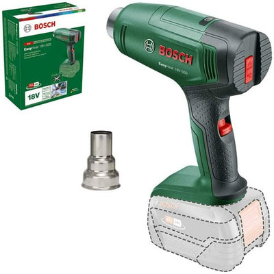 Pistolet à air chaud sans fil Bosch green easyheat 18v-500 | y compris buse réductrice | sans batterie ni chargeur - 06032a8000