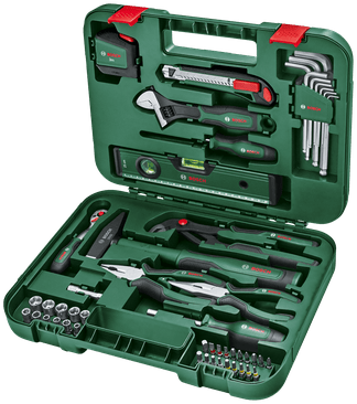 Ensemble d'outils à main vert Bosch avancé | 52 pièces - 1600a02by7