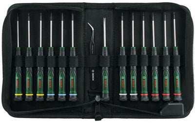 Jeu de tournevis de précision Bosch vert | 15 pièces - 1600a039j4