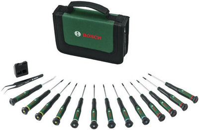 Jeu de tournevis de précision Bosch vert | 15 pièces - 1600a039j4