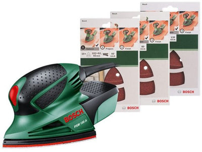 Bosch green psm 100 a multi ponceuse + 30 feuilles abrasives - 100w - 06033b7002 - 06033b7002