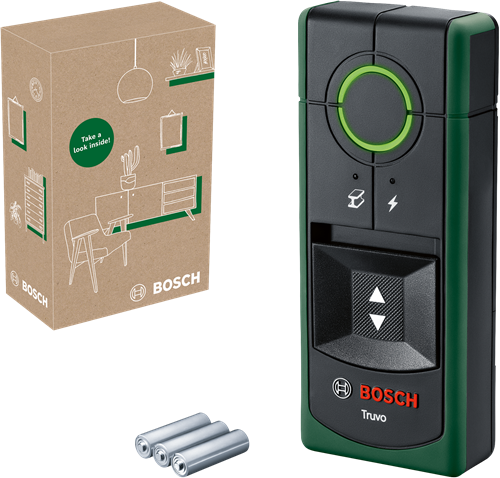 Détecteur truvo vert Bosch | y compris les piles - 06036812z0